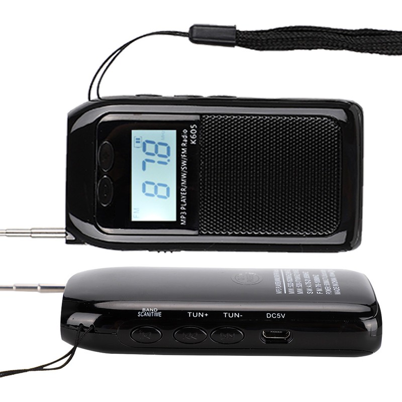 Mini FM Radio Pocket FM MW Radio Receiver Digital Tuning