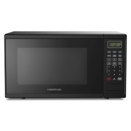 Farberware 1.1 Cu. Ft. Countertop Microwave Oven – 1000 Watts Power, Auto Cook Settings, Defrost, Easy Clean and Child Safety Lock - Black