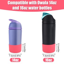 Gosknor Silicone Boot for Owala, Premium Silicone Bottle Boot Cup Bottom Protector Anti-Slip Bottom Protective Cover Compatible with Owala 14oz and 16oz Children's Water Bottle(Pink)