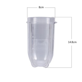TOPINCN Replacement Cup for Blender Plastic Transparent High Cup or Short Cup Mixer Juicer Replacement Parts Accessories (Tall Cup)