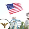Yardwe 4 Pieces Eagle Flagpole Head Metal Flagpole Outdoor Flag