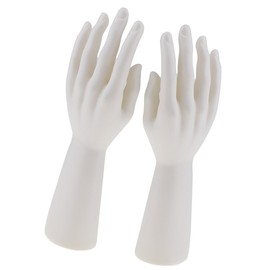 Baoblaze Decorative Hand Jewellery Holder Display Mannequin Hands 1 Pair White