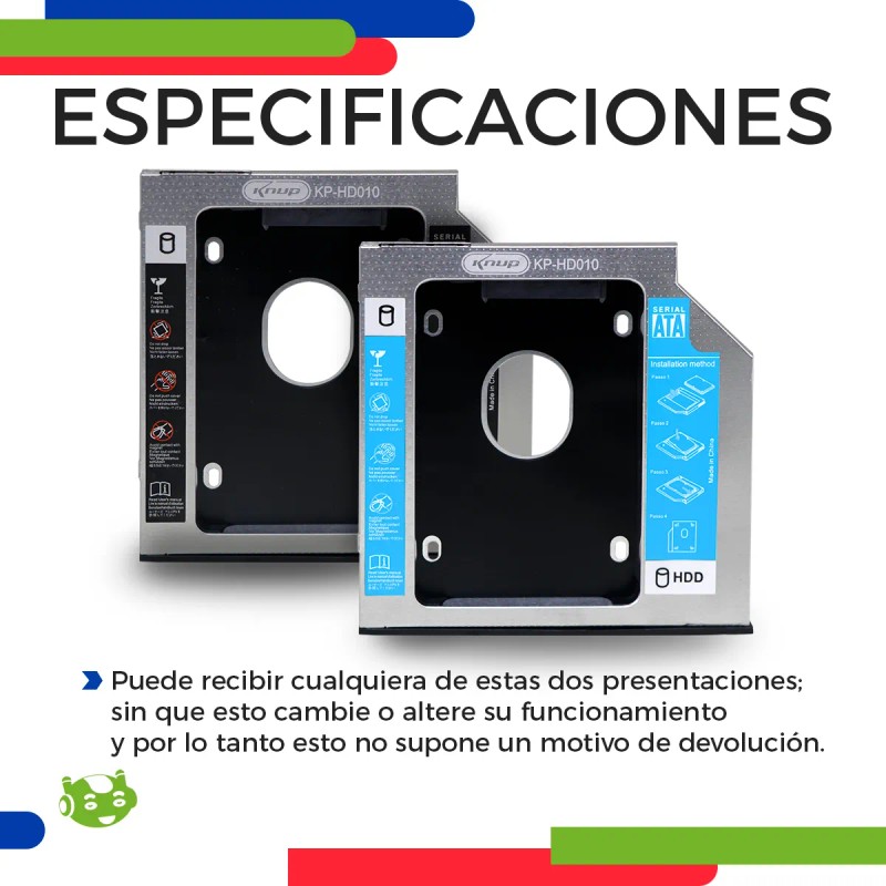 Caddy Adaptador Disco Duro Para Mac Sata 2.5 Ssd Hdd