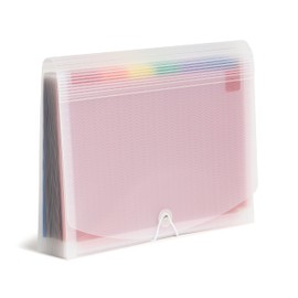 Smead Poly Desktop Expandable File, 24 Pockets, Flap and Cord Closure, Letter Size (70897)