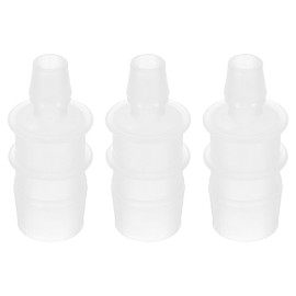PATIKIL Hose Barb Reducer, 3 Pcs 3/4" to 3/8" Hose ID Connectors Joint Plastic Pipe Fitting Splicer Mender Union Adapter for Air Water Fuel Gas Aquarium, White