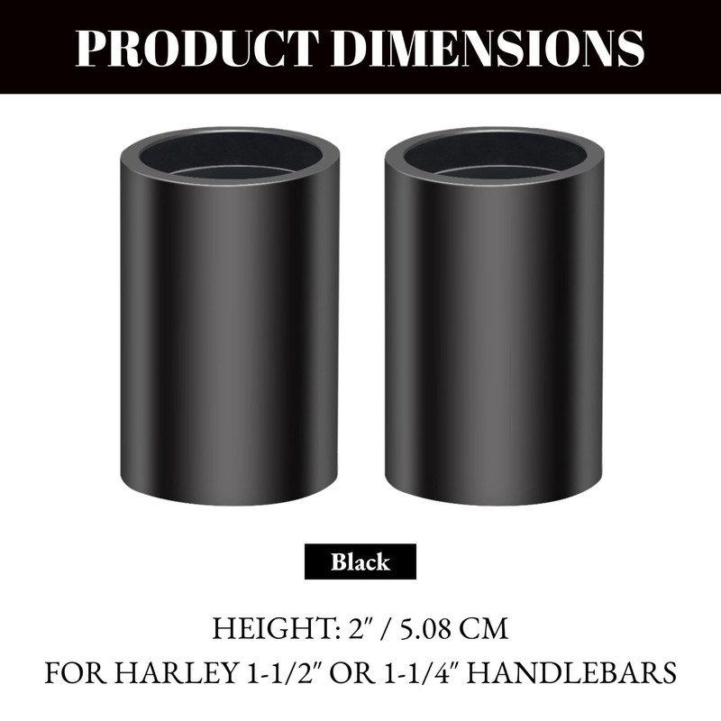 AC-MTORC 2 Inch Rise Handlebar Risers Extension for Harley 1-1/2