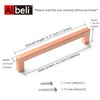Aibeli 10 Pack Red Copper Cabinet Handles 6.3 inch Hole