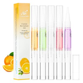 LOPHE Cuticle Oil Pens for Nail Care, 5PCS Natural Ingredients Nail Oil Pens, with Fruit Extract, Hydrating Cuticle Oil Pen to Prevent Nail Cracking and Dry, Repairing Cracked
