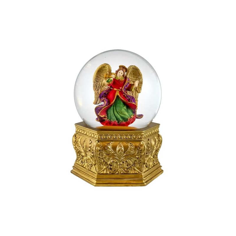 Golden Opulence Angel Water Globe by The San Francisco Music