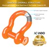 Pack of 2 Orange Powder Coated Heaveduty Trailer Shackles 3/4