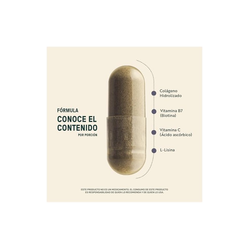 Life 360 Men Hair Colágeno Hidrolizado Biotina 220 Cápsulas
