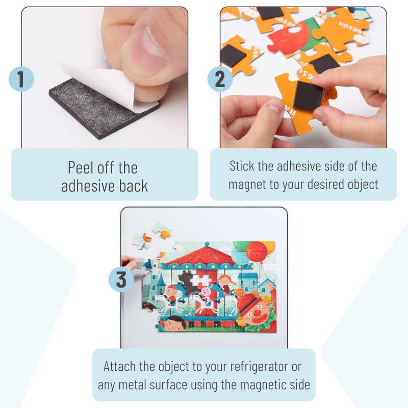 Mr. Pen- Self Adhesive Magnet Squares, 120 Pcs, Small Square