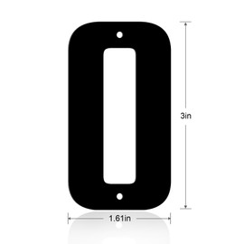 Ya_chtttwo Aluminum Numbers and Letters - Black Metal Door Numbers - Outdoor Metal Address Plate (3" O)