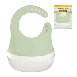 Edison Mama Baby Apron, Enjoy Meal Apron, Green, One Size