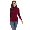 TAIPOVE Ribbed Turtleneck Shirts for Women Cotton Knit Turtle Neck