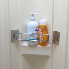 RV Shower Corner Storage Bar- Adjustable Stainless Steel Rod for Corner Shelves in Camper, Length 7-13 inches- RV Bathroom Organization Must Have Accessories (1 Pack