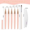 7Pcs Nail Art Liner Brushes Set 5/7/9/15/25mm, Thin Nail Art