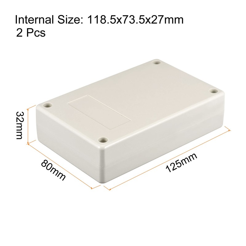 sourcing map Waterproof Junction Box 125x80x32mm ABS for Electrical Project