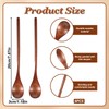 6 Pcs Wooden Teaspoon, 7.8 inch Wooden Coffee Spoons Long