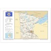 13x19 Minnesota General Reference Wall Map - Anchor Maps USA