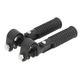 Motorcycle Crash Bar Crash Bar Foot Pegs for Motorcycle Crash Bar 1 Pair Motorcycle Clamp Footrest Holder for 1 Inch Motor Crash Bar Protection Suitable (Black)