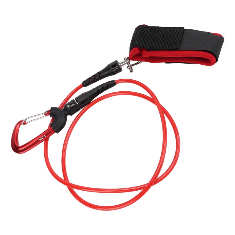 Freediving Lanyard Leash Diving Safety Rope Cable with Wristband Carabiner