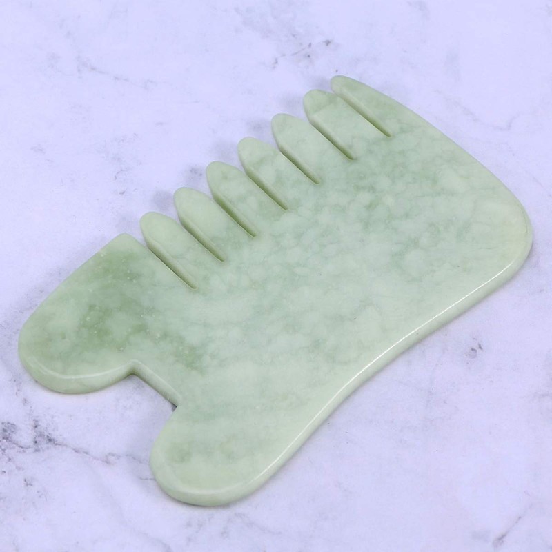 Artibetter Jade Gua Sha Massage Tool Comb Shape Spa Acupuncture