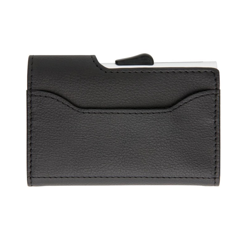C-secure Card Holder in Black Faux Leather RFID NFC Blocker