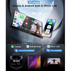 8 Core 6+128G Android Car Radio Stereo for Toyota Highlander 2000-2007 with Wireless Carplay Android Auto, 9’’ Touchscreen Head Unit with Bluetooth GPS WiFi Mirror Link FM/RDS DSP Backup Camera SWC