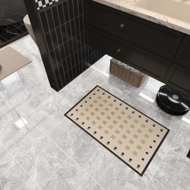 20-Pack Peel and Stick Floor Tiles Vinyl Floor 12 x 12 inch Self Adhesive Waterproof Flooring Planks DIY for Bathroom, Kitchen, Living Room, RV, Cover 20 Sq. Ft, Polish Light Grey