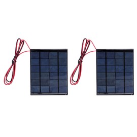2Pcs Mini Solar Power Module Epoxy Panel with 100cm Cable Electronic Accessories DC 6V 2W
