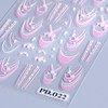 3 Sheets French Bow Nail Stickers for Nail Art, 3D