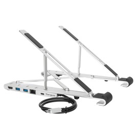 Targus Portable Laptop Stand + Integrated Dock, White (AWU100005GL)