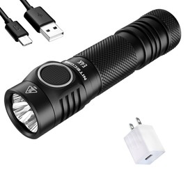 Nitecore E4K 4400 Lumens EDC Compact High Power Rechargeable Flashlight with a LumenTac Charging Adapter