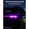 JOYTUTUS Car LED Ambient Light Solar Powered Heart Neon Light