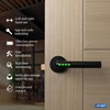 XFORT Smart Lock Door Handle, Stainless Steel in Black, Lever
