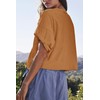 Drop Shoulder Tops for Women Camel