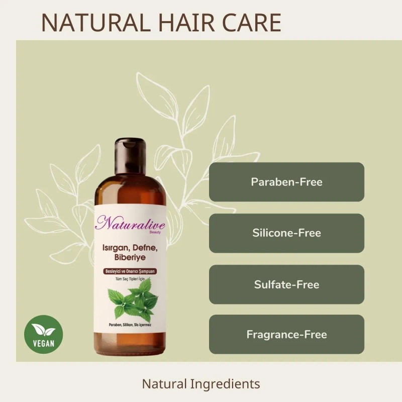Champú Natural Para El Cabello Reparador Y Proporciona Higie