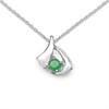 Jewelry-Schmidt-Necklace / pendant-emerald-925 Silver Rhodium