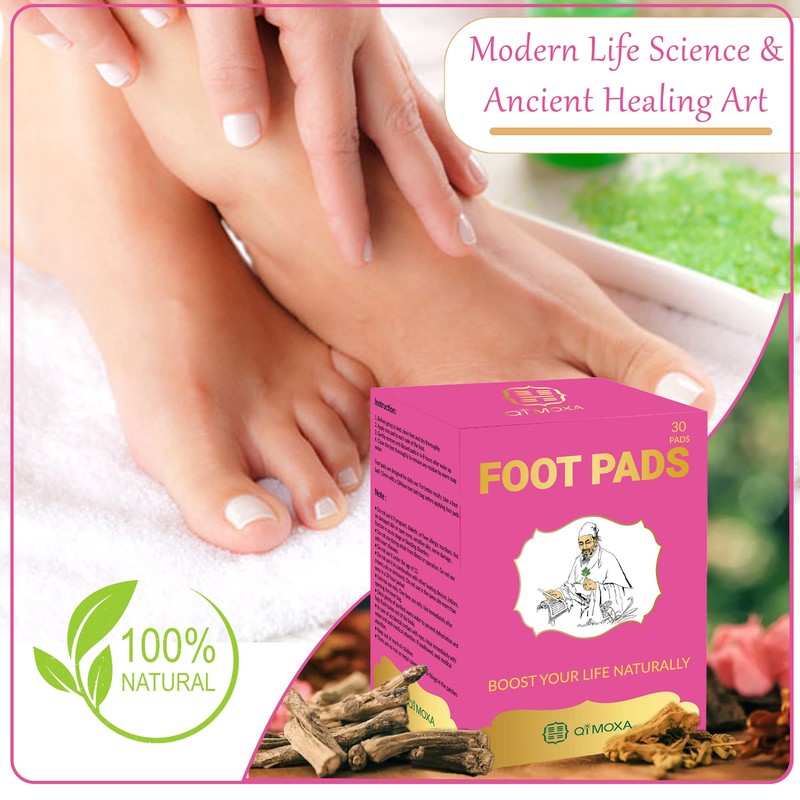 QiMOXA Upgraded Foot Pads-Nature Pads for Foot Care-Highly Effective Odor