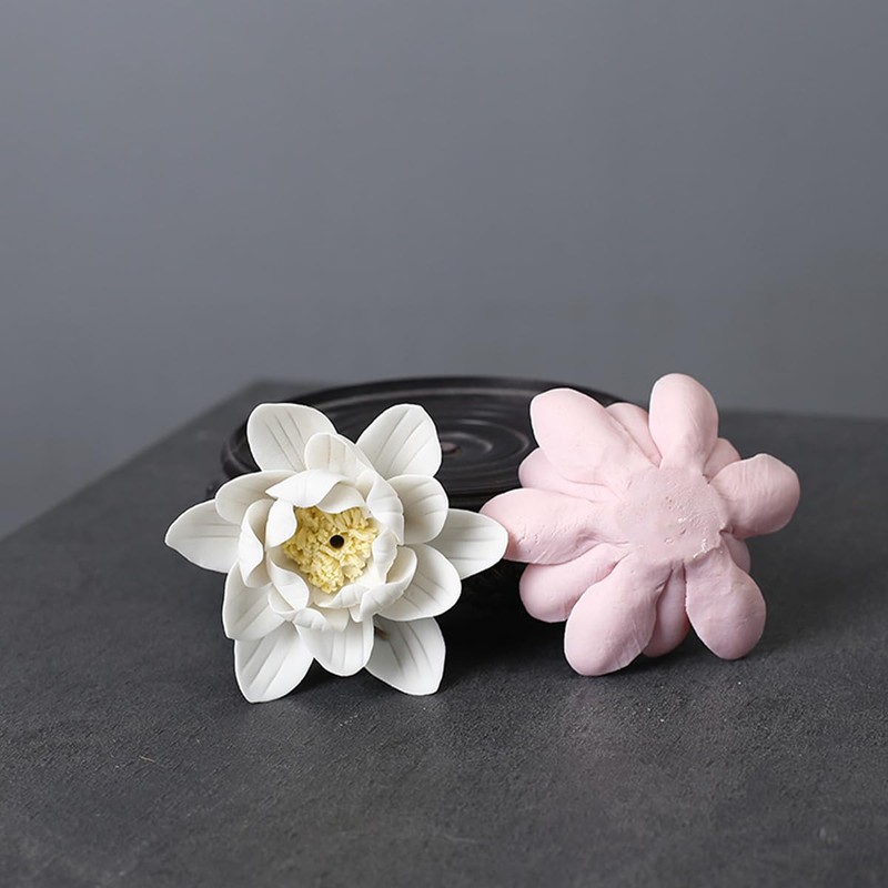 Lanito Incense Burner, Lotus Incense Plate, Stylish, Ceramic Buddhist Altar