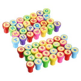 PATIKIL Number and Alphabet Stamp Set Automatic Inking A to Z Letters 0 to 9 Numbers Teacher Stamp Set Perfect for Cluss, Notebooks, Scrapbooking and DIY Crafts