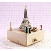 Delightful Quality Wooden Musical Box Featuring Iconic Eiffel Tower with
