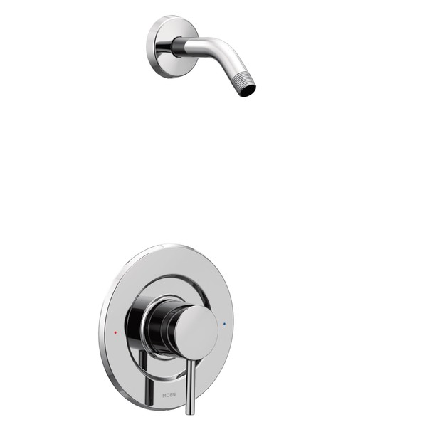 Moen Align Chrome Posi-Temp Pressure Balancing Modern Shower Trim Kit without Showerhead, Valve Required, T2192NH