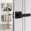 NEWBANG Solid Door Lever Handle Matte Black Finish