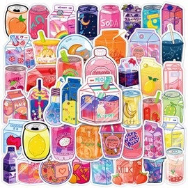 50PCS Stickers for Beverage,Drinks Stickers,Teens Boys and Girls Sticker Pack Vinyl Skateboard Guitar Door Laptop Luggage Car BikeWater Bottle Birthday Party Supplies Stickers