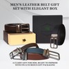 West clever Genuine Cowhide Leather Reversible Belt for Men 35mm