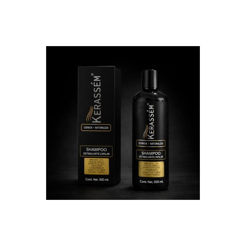 Shampoo Capilar Kerassém® con Extractos Botánicos | Romero, Cola de