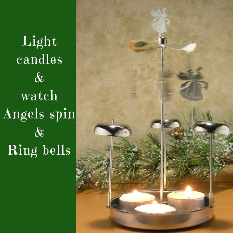 Spinning Angels Tealight Candle Spinner with Bell Chimes - Swedish