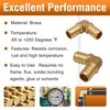 Horiznext 1/2 inch pex elbow fitting, brass coupling adapts water